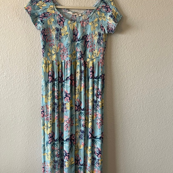 Soft Surroundings Smocked Floral Maxi Dress – Size M - Picture 3 of 9
